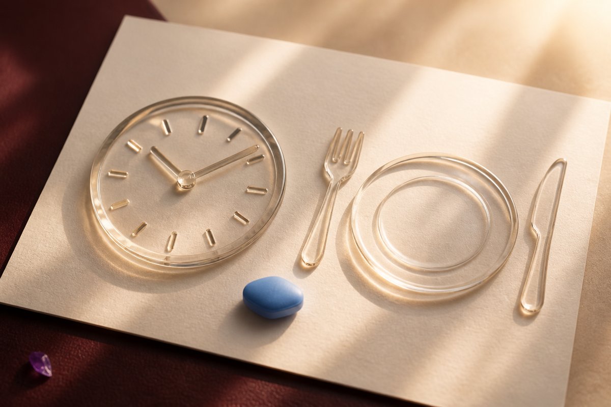 Dinner outline beside 50 mg sildenafil